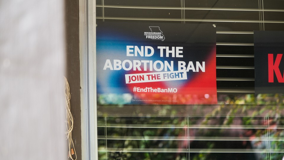 A home displays a pro-abortion-rights sign on October 26, 2024.