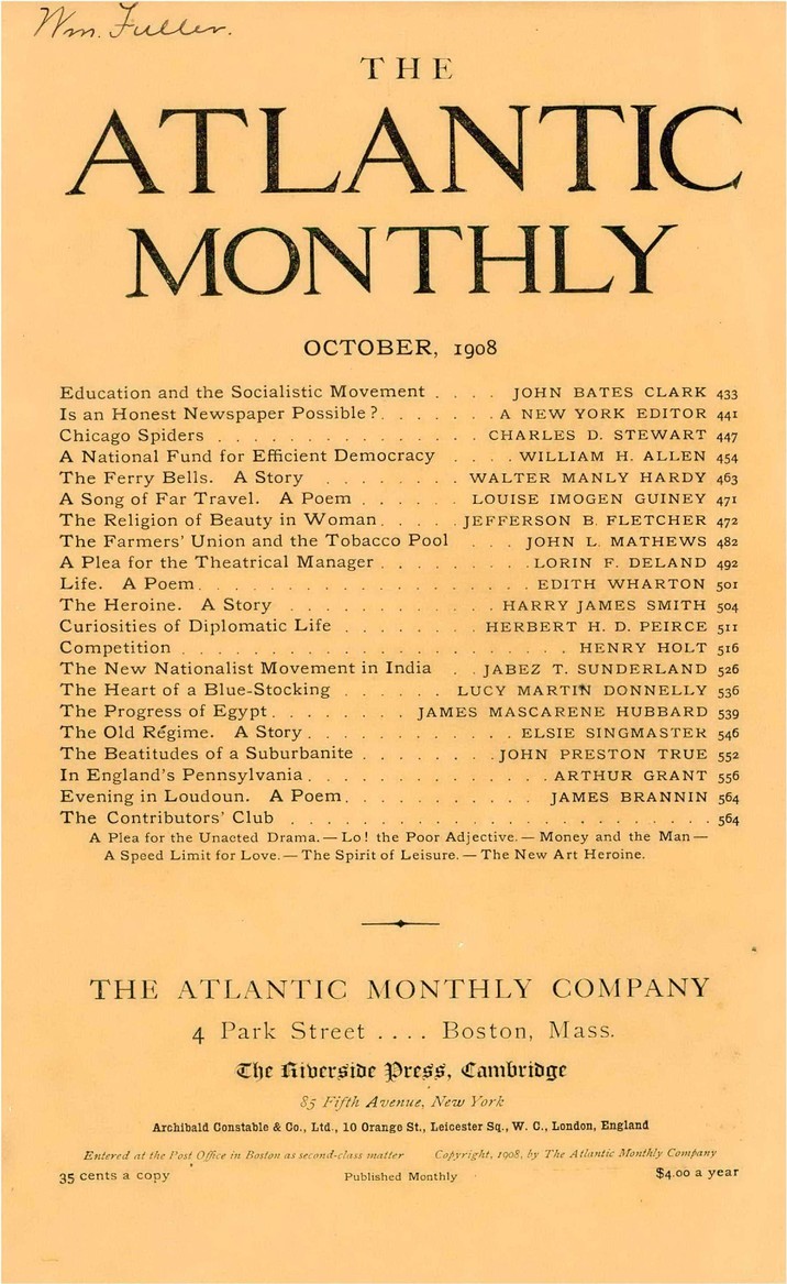 October 1908 Issue - The Atlantic
