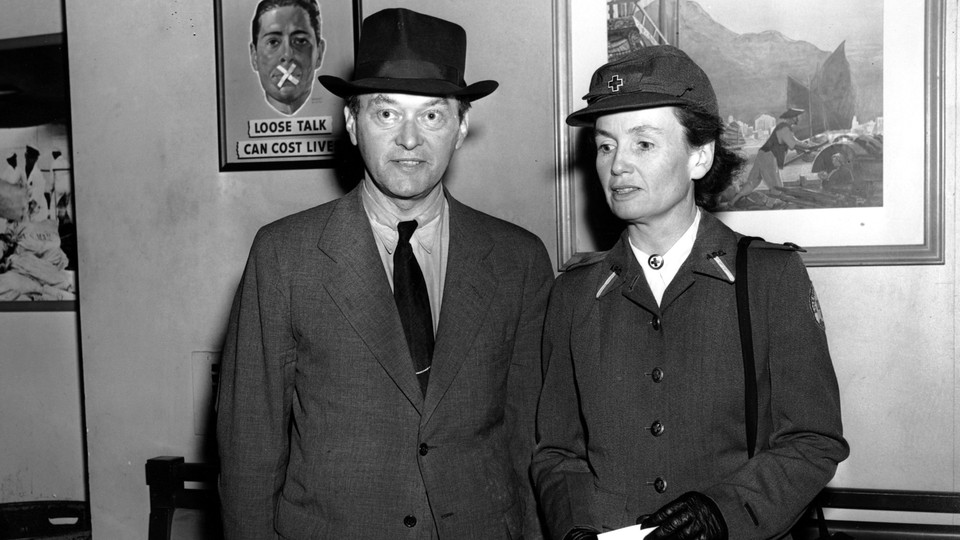 Walter Lippmann and his wife Helen Byrne arrive on the S.S. Manhattan on April 1, 1940