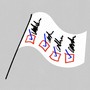An illustration of a flag with a checklist and checkboxes