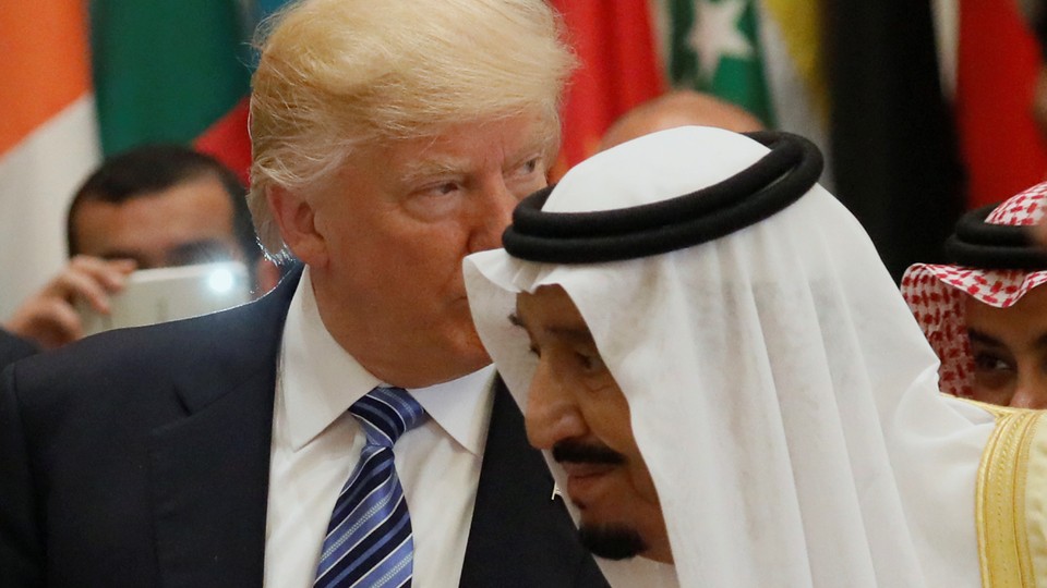 U.S. President Donald Trump and Saudi Arabia's King Salman bin Abdulaziz Al Saud attend the Arab Islamic American Summit in Riyadh, Saudi Arabia on May 21, 2017.