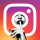 An Instagram logo and a woman saying "Shh"