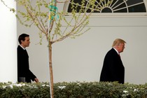 Jared Kushner and President Trump at the White House