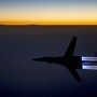 A U.S. Air Force B-1B Lancer supersonic bomber flies over northern Iraq after conducting air strikes in Syria against ISIS targets on September 27, 2014. 