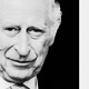 black-and-white photos of King Charles and the crown