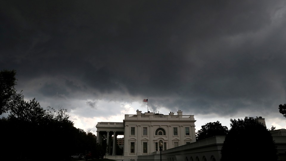 A storm builds over the White House