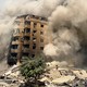 A bomb crater in Beirut