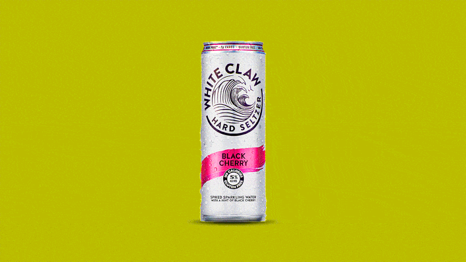 gif of White Claw can being crushed