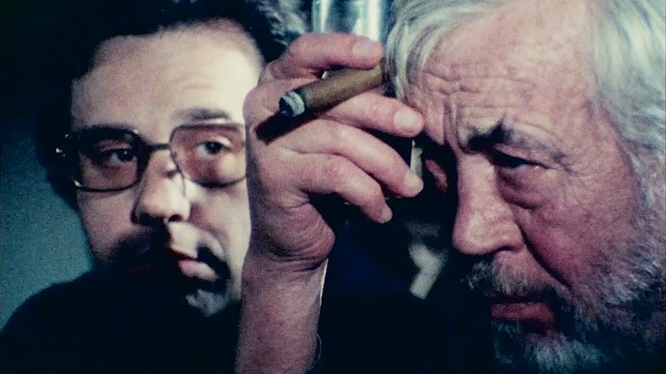 Peter Bogdanovich and John Huston in Orson Welles’s 'The Other Side of the Wind'