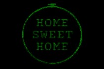 home sweet home needlepoint made from letters and numbers