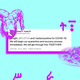 Donald Trump's tweet announcing his positive test result for COVID-19, surrounded by occult symbols