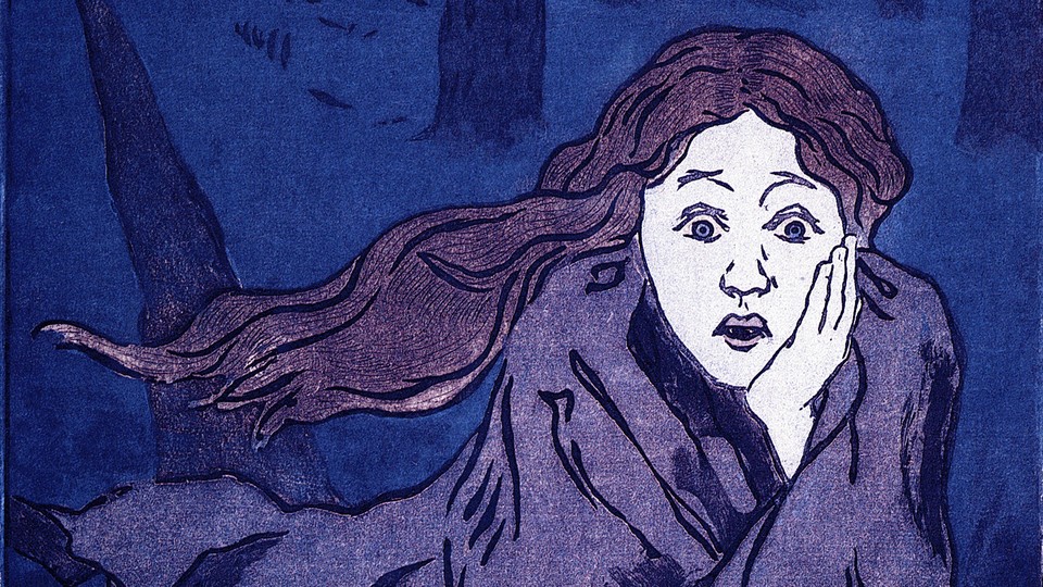 A woman looking shocked