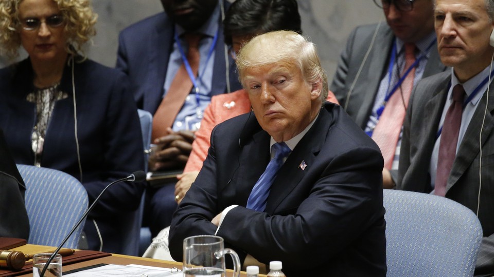President Trump chairs a meeting of the United Nations Security Council in September 2018.