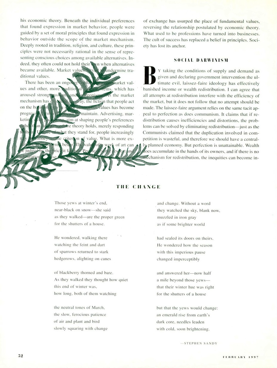 The pdf of the original magazine page with a yew painted on the left side