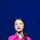 The Swedish climate activist Greta Thunberg spoke at the R20 Austrian World Summit, in Vienna, on May 28, 2019.