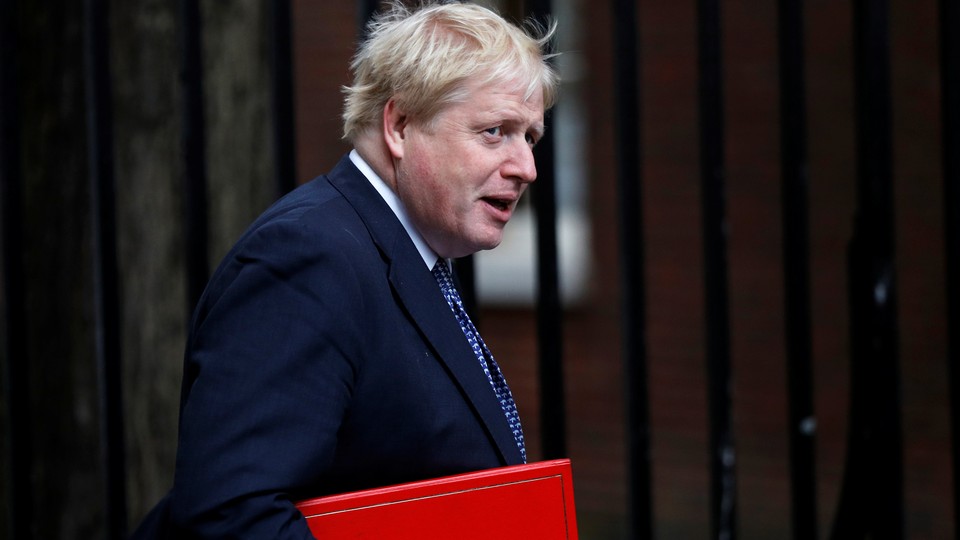 British Foreign Secretary Boris Johnson arrives in Downing Street, London on November 14, 2017. 
