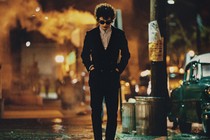 Timothée Chalamet as Bob Dylan in “A Complete Unknown”