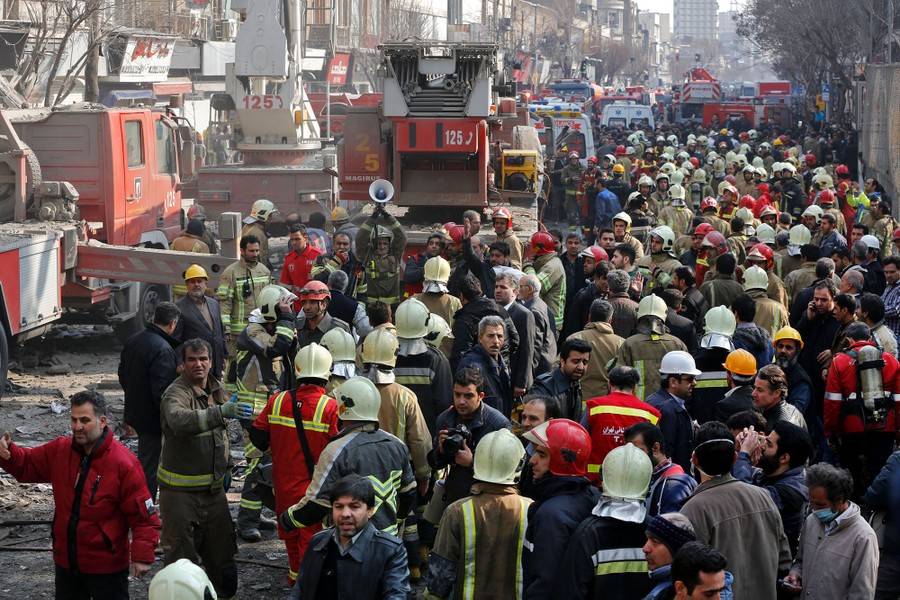 Iranian High-rise Collapses in Huge Fire, Killing Dozens - The Atlantic