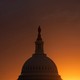 the sun setting or rising on the Capitol