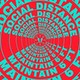 A series of social-distancing warnings arranged in concentric circles