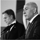 A composite image of two photos, one featuring Volodymyr Zelensky and Joe Biden, the other featuring Antony Blinken and Benjamin Netanyahu