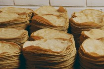 Stacks of tortillas