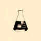 a moving set of chemistry beakers