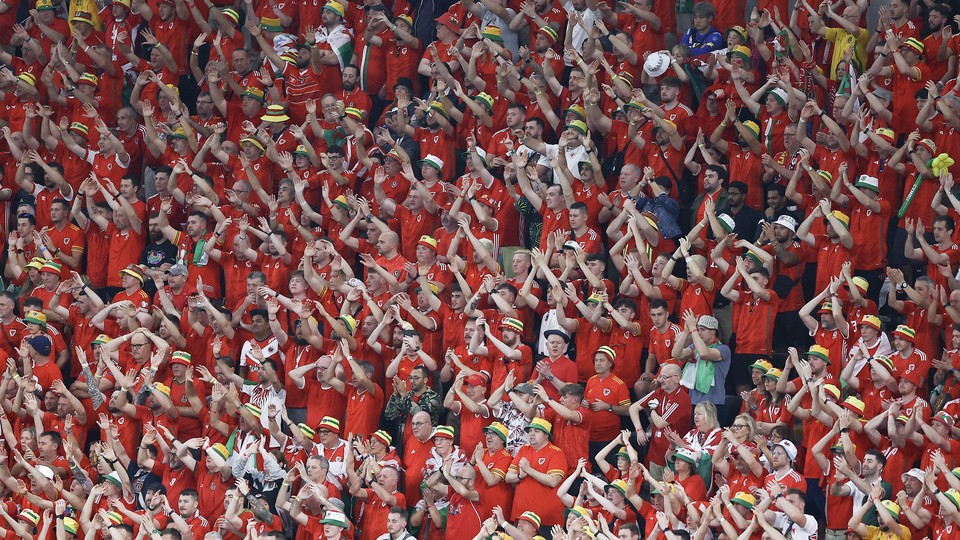 Wales fans during the World Cup match between the U.S. and Wales