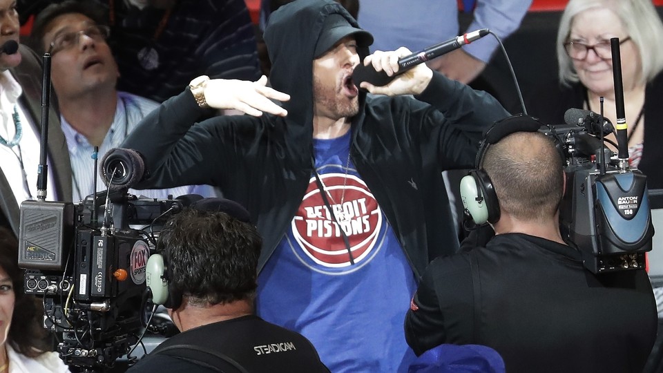 Detroit Pistons Jacket worn by Eminem in his A** Like That (Official Music  Video)