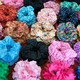 A pile of colorful scrunchies
