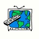 TV illustration with the globe on the screen