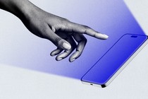 photo illustration of hand reaching for a smartphone
