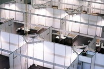Beds are seen inside a specially built emergency hospital for treating patients infected with the new coronavirus in Vienna, Austria.