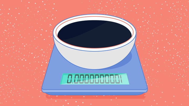 An empty white bowl on a measuring scale