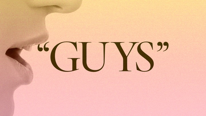 An image of someone saying the word "guys"