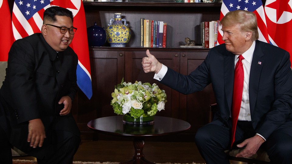 President Trump gives North Korean Leader Kim Jong Un a thumbs up