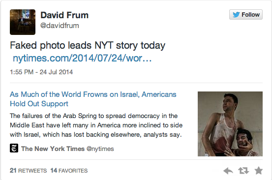 On David Frum The New York Times And The Non Faked Fake Gaza Photos The Atlantic