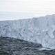 An ice cliff in the Ross Ice Shelf in Antarctica