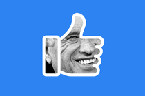 An illustration of Robert F. Kennnedy Jr.'s face inside of a "like" emoji