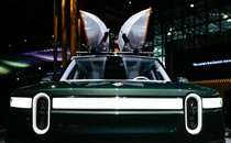 Rivian RT1 is on display during the New York International Auto Show on April 17, 2019