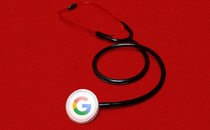 An illustration of a stethoscope with Google's logo in the middle