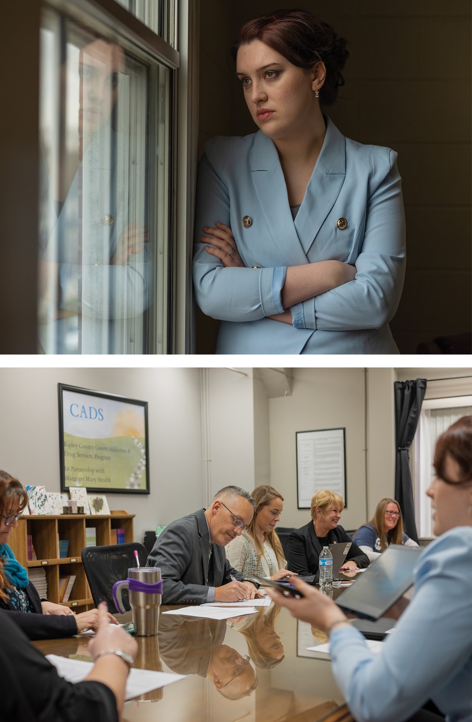 top photo: Nikki King: bottom photo: Shannon Schmaltz at meeting