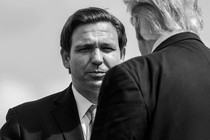 A photo of Ron DeSantis and Donald Trump