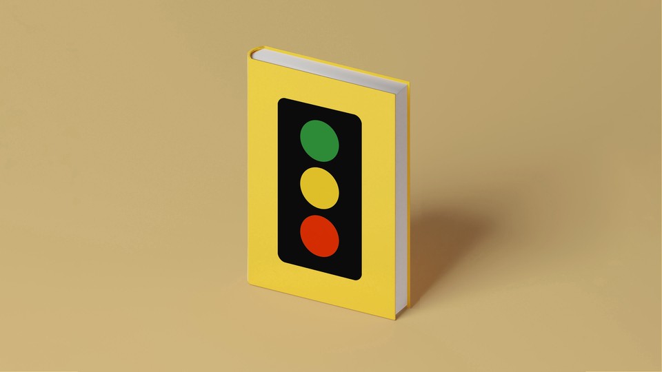 Illustration of a book with a stoplight on its cover.