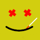 A frowning face with a thermometer