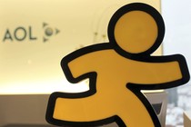 The logo for AOL Instant Messenger, a yellow running person