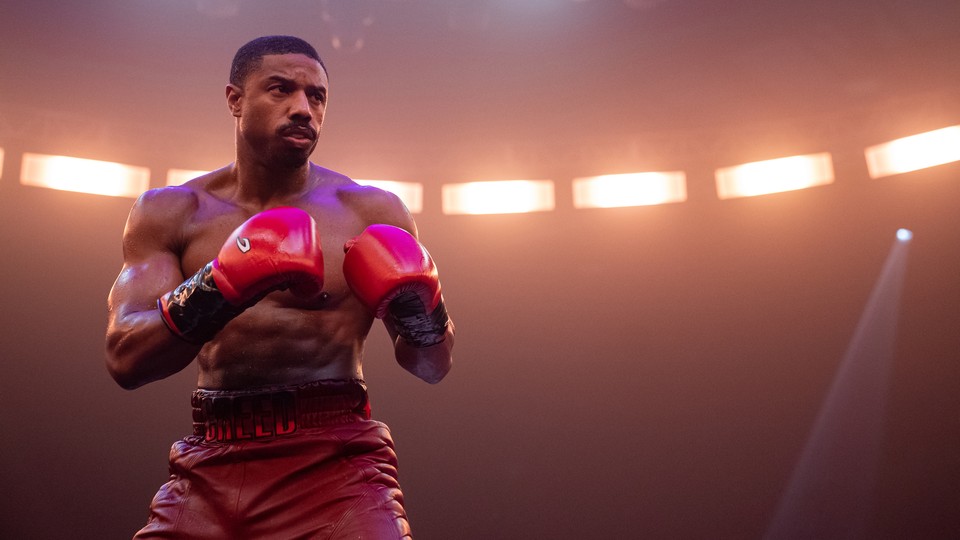 Michael B. Jordan squares up in the ring in "Creed III"