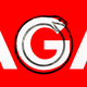 Illustration of MAGA with a snake eating its tail over the letter "G."