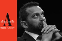 A black-and-white photo of Kash Patel