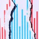 Blue-and-red bar graphs overlap as though on ripped, overlaid sheets of paper.